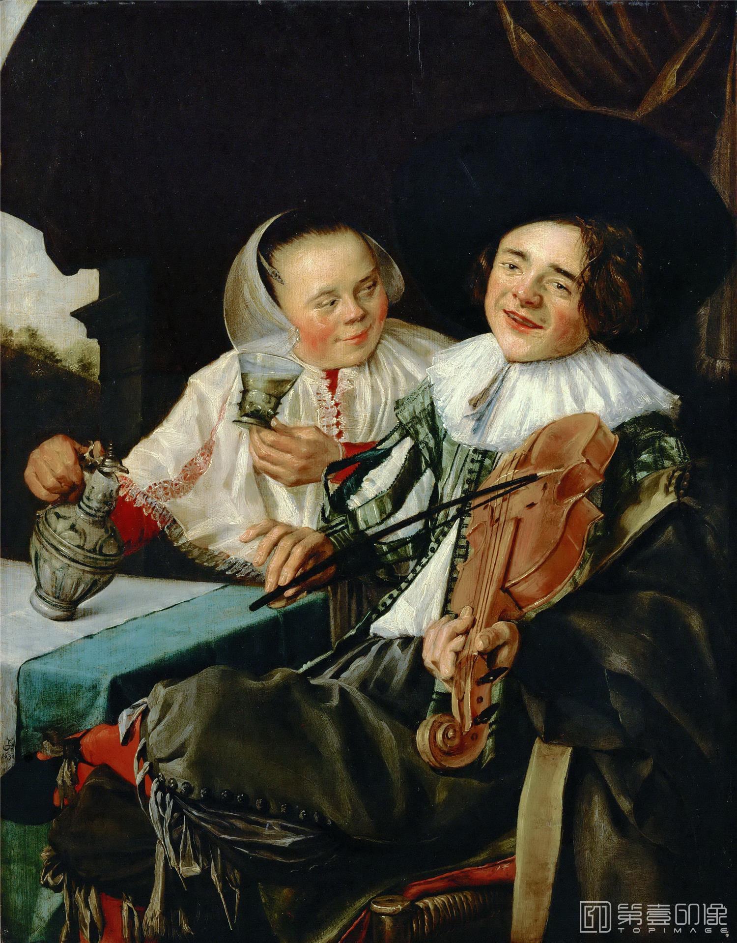 油画-卢浮宫-Judith LeysterMerry Company-1192